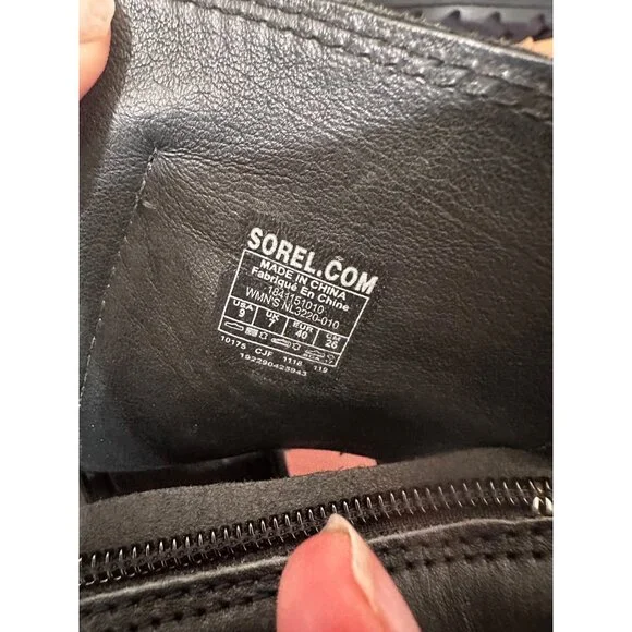 Sorel Joanie II Bootie Platform Sandals Womens 9 Black Cut Out Comfort Zipper - Picture 4 of 14